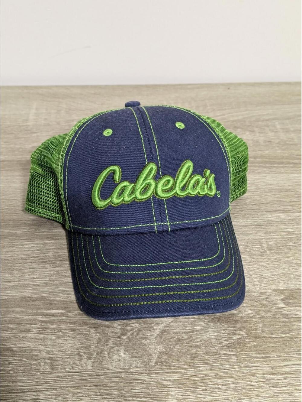 Green and Navy Blue Mesh Baseball Cap